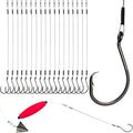 Dovesun 30PCS/20PCS Circle Hooks Fishing Pre-Rigged Catfish Rig for Saltwater Freshwater Catfish Hooks with Wire Leader 2/0 4/0 6/0 8/0 10/0 - color: C-4/0 Circle Hooks Kit-20PCS