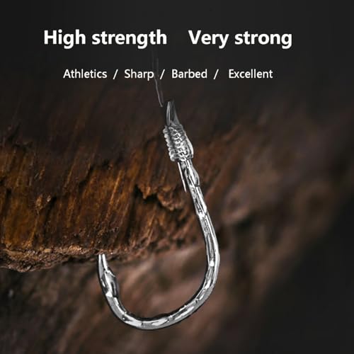 AMHDV Pre Tied Fishing Hooks on Line, Small Fish Hook with Leaders (Pack of 20) - size: 18# (0.22-1.1lb)