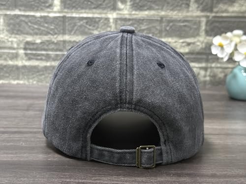 Fishing Baseball Cap for Men Women, Adjustable Embroidered Hat | Fishing Gear, Outdoor Adventure Design, Precision Embroidery Craft, One Size Adjustable Fit - color: Wheres the Fish (Washed Black)