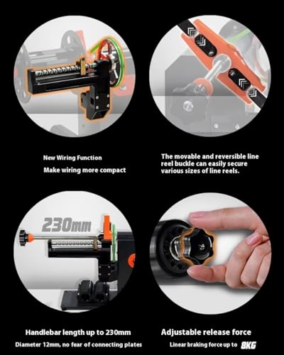 Electric Fishing Line Winder Spooler,Fishing Reel Line Winder Spooler Machine w/0-8kg Damping Brake,Fishing Rod Reel Spooling Station Systems,Adjustable Speed