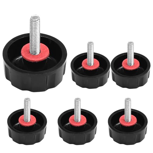 6 PCS Universal Fishing Reel Handle Screw Caps, Fishing Reel Replacement Parts Black Screws Nuts Caps for Spinning Reel Handles