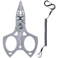 4 inch Fishing Pliers Saltwater, Stainless Steel Fishing Pliers with Split Ring, Fish Hook Remover, Tungsten Carbide Cutters, Fishing Gift for Men