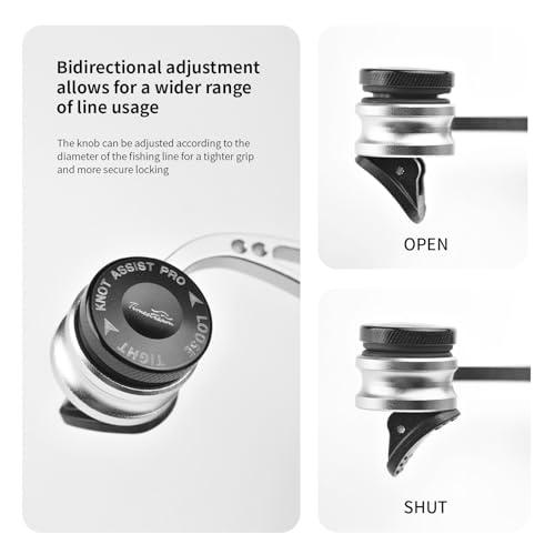 FG Knot Assist Tool，Knot Assist GT Knotter Leader Connection Knot Assist 2.0 for FG Knot Braided Line to Leader Connection Fishing Knot Tying Tool for Braid to Monofilament Leade - color: silver