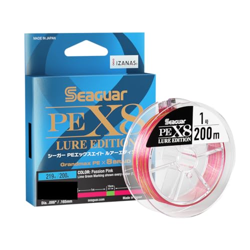 Seaguar JDM PEX8 Lure Edition Micro-Braid Fishing Line, Freshwater, 219yd Spool, Multi-Color, Multiple Sizes - size: 33lbs/219yds
