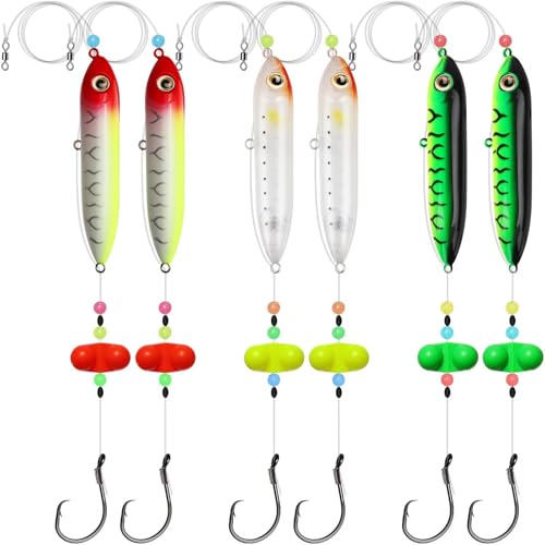 Dovesun Catfish Float Rigs with Catfish Rattles Rattling Catfish Tackle for Bank Fishing Santee Rig 6PCS - color: C-Catfish Float Rig with 6/0 Hook * 6PCS