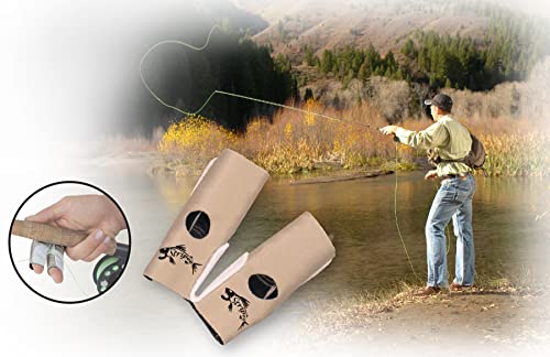 Finger Guard and Fly Line Cleaner | Sizes: Medium, Large, X-Large - color: Tan, size: Large