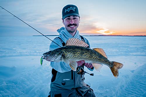 Northland Fishing Tackle Glass Buck-Shot Ice Fishing Jigging Spoon, Assorted Sizes & Colors for Walleye, Perch, and Crappie - color: Super-Glo Perch, size: 3/32 Oz