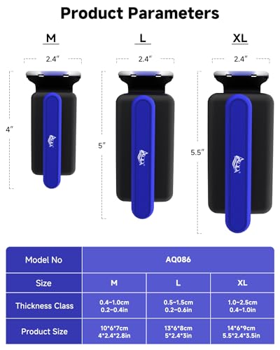 AQQA Magnetic Aquarium Fish Tank Glass Cleaner, Dual-Blades Algae Scraper Glass Cleaner Scrubber, Double Side Floating Aquarium Magnetic Brush for 0.4-1.0 Inch Thick Glass Aquariums Tank (XL) - size: XL
