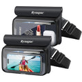 IPX8 Waterproof Fanny Pack, [Up to 8.5"] Waist Bag for Women, Floating Phone Pouch Dry Bag for iPhone 17 16 15 Pro Max, Passport, Wallet, Card, Travel Beach Kayaking Boating Essentials, 2 Pack - color: Black + Black