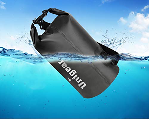 Unigear Dry Bag Waterproof, 2L/5L/10L/20L/30L/40L Floating and Lightweight Bags for Kayaking, Boating, Fishing, Swimming and Camping with Waterproof Phone Case - color: Black, size: us 40l / eu 50l