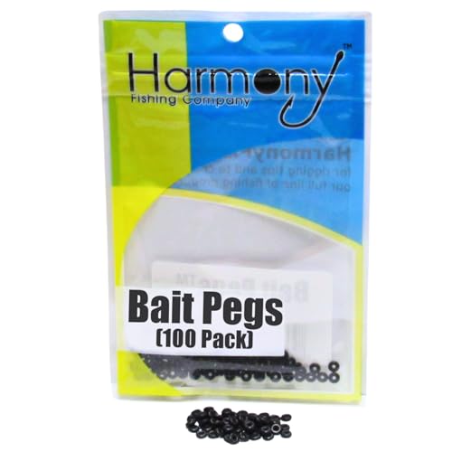 Bait Pegs (100 Pack) - Rubber pegs for Pegging Soft Plastic Fishing Lures to Hooks, jigs, chatterbaits, etc [Select Size] - size: Size-1