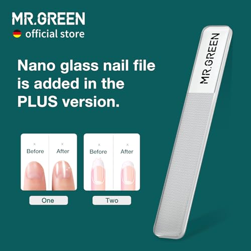 MR.GREEN Slanted Edge Nail Cutting Clippers Cuticle Nippers Tool Stainless Steel Dead Skin Oblique Tip Trimmer Manicure Scissors (Mr-1127+Glass File) - color: Mr-1127 + Glass File