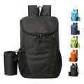 Portable Foldable Backpack Folding Mountaineering Bag, Ultralight Outdoor Cycling Rucksack, Travel Hiking Knapsack (Black) - color: Black