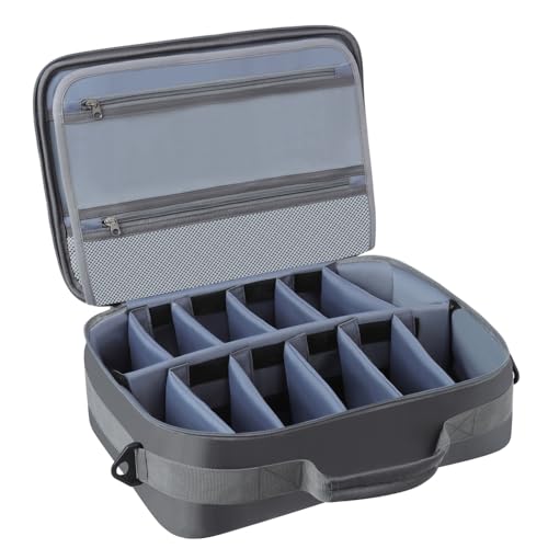 Raprance Fly Fishing Reel Case ，Customizable Dividers Shockproof Storage Box，Portable Travel Storage with Protection, Blue