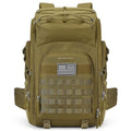 Maelstrom Tactical Backpack for Men, Water Resistant 40L Military Bag | Molle System, 900d Polyester, Laptop Pocket, Load Compression, Tripod Straps, For Hunting, Travel, Hiking,Gym, Camping - color: B.khaki