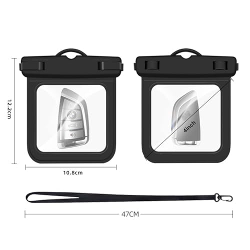 2 Pcs Small Waterproof Pouch, Submersible Waterproof Wallet for Swimming Surfing Fishing, Waterproof Card Holder for Fishing License ID Credit Card Cash