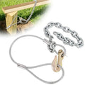 Fence Post Puller,Stump Remover Tool with Thickened 1/3-inch Galvanized Steel Wire Rope and Chain,Works with Jack or Lever to Extract the 4x4 Posts or Replace Any Broken or Rotten Fence Posts