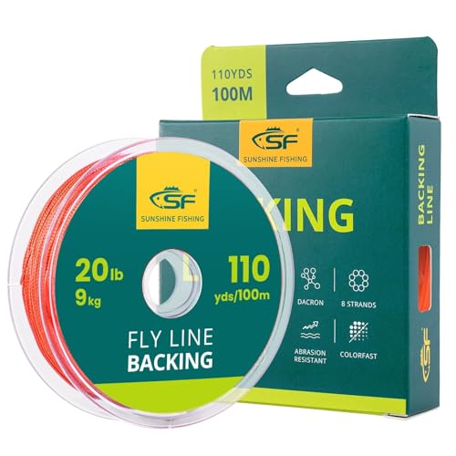 SF Fly Fishing Backing Line Braided Trout Line - color: Orange-100m-New, size: 20LB 100m/108yds