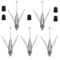 5 Pcs Sputnik Sinker Fishing Weights Lead Surfing Casting Spider Sinkers Long Tail Fishing Equipment for Catfish Saltwater Beach Sand Ocean - size: 4oz - 5pcs