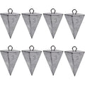 Pyramid Sinkers Fishing Weights Saltwater Pyramid Weights for Surf Fishing Gear Tackle 1oz 2oz 3oz 4oz 5oz 6oz 8oz - style: 3 Ounce, 8 Pack