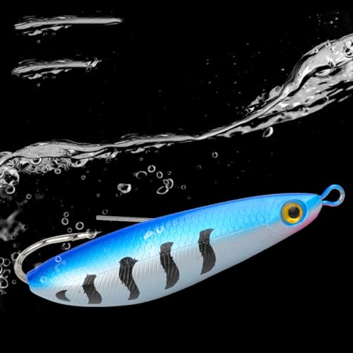 AMHDV Weedless Minnow Hard Lures Topwater Fishing Bait for Freshwater Saltwater (Pack of 5)