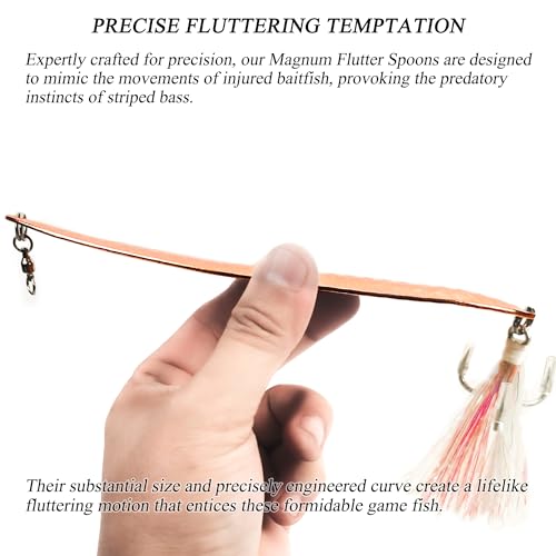 Magnum Flutter Spoon Deep Sea Jigging Fishing Lures, 7.5-9 Inch Large Hard Metal Sinking Trolling Casting Striper Fishing Spoon Baits for Striped Bass, Salmon, Walleye, Saltwater, Freshwater - color: B1 - 7.5" Classic - Gold