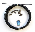 49 Strand Stainless Steel Black Vinyl Coated Cable Kit 30' with 10 crimps (1.8mm 600lb 2.2mm Crimp)