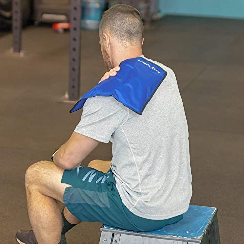 2 Pack Large Ice Packs for Injuries | 11" x 14.5" | Hot & Cold Pack | Reusable Gel Pack, Durable Construction, & Flexible When Frozen (Dark Blue, 11x14.5 Inch (Pack of 2)) - color: Dark Blue, size: 11x14.5 Inch (Pack of 2)