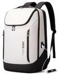 BANGE Business Smart Backpack Waterproof fit 15.6 Inch Laptop Backpack with USB Charging Port,Travel Durable Backpack - color: White