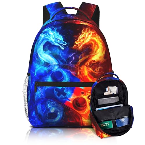Video Game Backpack for Boys School Bookbags for Kids Preschool Kindergarten Bookbags Nursery Daycare Backpack for Kids Boys 8-12 - color: Game 02