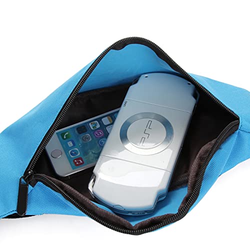 Crossbody Fanny Pack for Men&Women,Large Waist Bag & Hip Bum Bag with Adjustable Strap for Outdoors Workout Traveling Casual Running Hiking Cycling - color: Nylon Blue