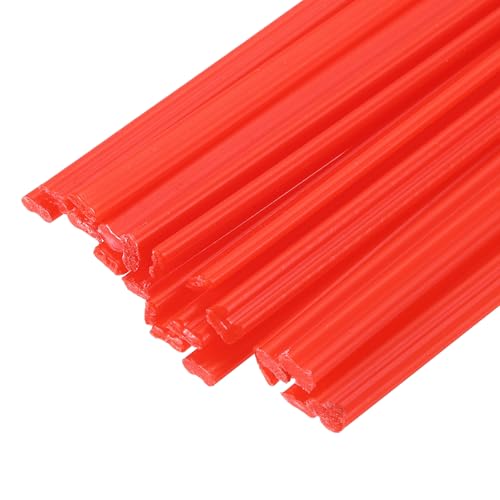 MECCANIXITY 20pcs 10 Inch Plastic Welding Rods PP Welding Strips Welder Rods for Car Bumper, Kayak Repair, Plastic Welder, Red - color: Red, size: 10 Inch