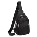 EVANCARY Small Sling Bag Crossbody Bags for Women Men, Sling Backpack Chest Daypack Cross Body Bag for Travel Outdoor - color: E Black