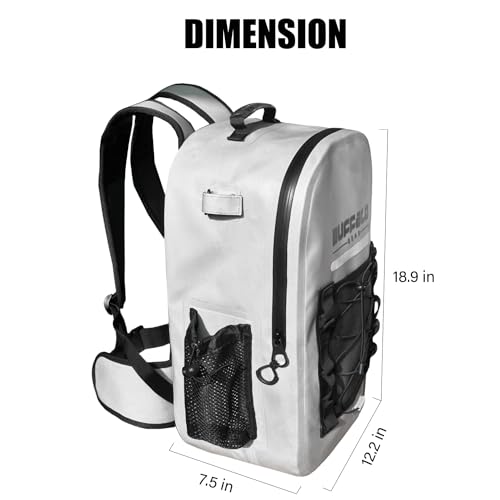 Buffalo Gear Waterproof Fishing Backpack With Rod Holder, 26L Fly Tackle Storage for Fishing