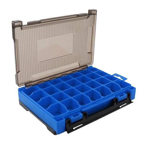 Fishing Accessories Storage Box, Double Sided Tackle Boxes Hook Organizer, Fishing Lure Case for Lure Bait Accessories (Blue) - color: Blue