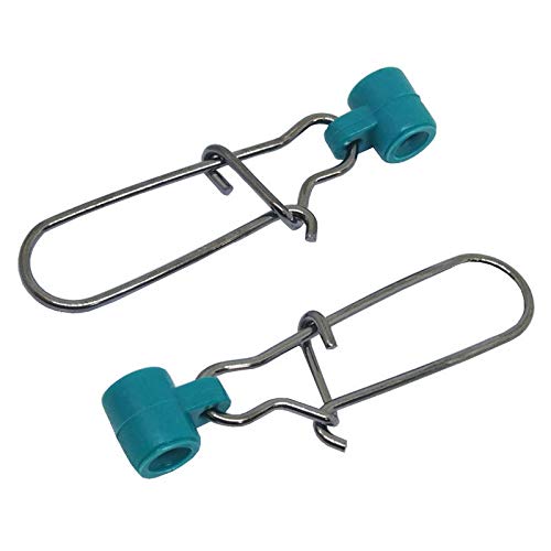 25/50/100 PCS Fishing Line Sinker Slides Duo Lock Snaps High Strength Stainless Steel Sinker Slider Swivel Snap Kit Fishing Tackle - color: Green, size: 100 Pieces