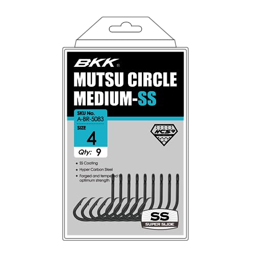 BKK Mutsu Circle Light Hook | Multi Pack | 2X | Super Slide Coating | Needle Point - size: 6/0 4-Pack