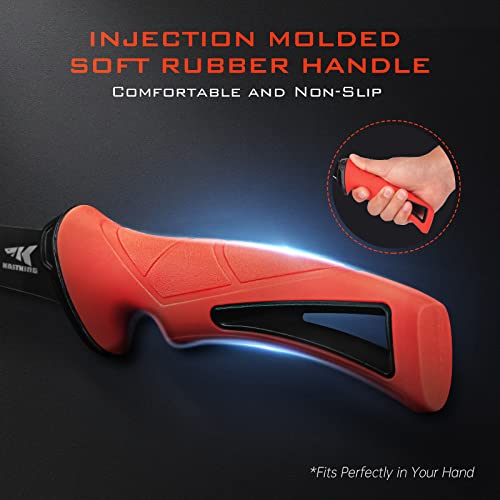 KastKing Intimidator Bait Knife and Filet Knives, Ultra-Sharp G4116 German Stainless-Steel Blades, Fresh or Saltwater, Non-Slip Handle, Durable Storage Bag, and Honing Rod, Fishing Gear and Gifts for Men - color: Fillet Knives Kit