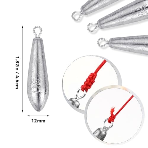 10 Pack Drop Shot Fishing Weights Kit, Drop Shot Weights, Fishing Bottom Sinkers Lead Weight for Bass Fishing Lures or Other Fish - style: 30 G / 1.06 Oz