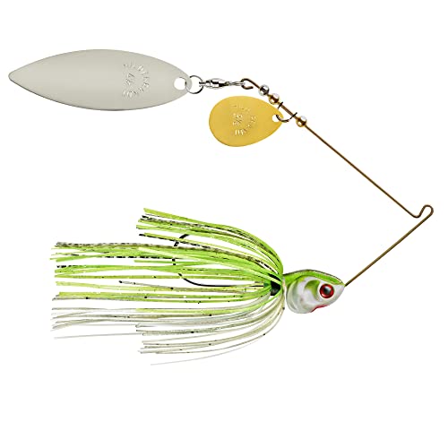 BOOYAH Covert Series Spinner-Bait Bass Fishing Lure, JC Special, #4.5 Nickel Willow/#3.5 Gold Colorado, 1/2 oz