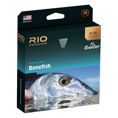 RIO Products Elite Bonefish Fly Fishing Line, Floating Salwater Fly Line for Flats Fishing, Designed with A Long Head and Back Taper for Precise Presentations to Spooky Fish - color: Sand/Orange/Blue, size: 6wt
