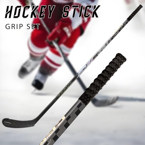 UICE Hockey Sticks Grip,Replacement for Ice Hockey Sticks Tape, Fits Adult and Kids,Easy Install, Durable, Ideal Team Swag, Clean Non-tack,Fish Scale Pattern - color: black