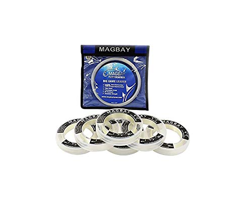 MagBay Lures 100% Pure Fluorocarbon Leader Line - Saltwater & Freshwater Invisible Fluorocarbon Fishing Leader Line, Strong Performance 150, 130, 100, 80, 60 & 40 lbs 33 Yard - size: 150lbs