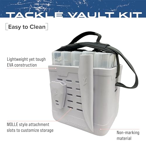 FROGG TOGGS EVA Tackle Vault, Lightweight, Customizable Fishing Tackle Bag - color: White, style: 3600 Kit