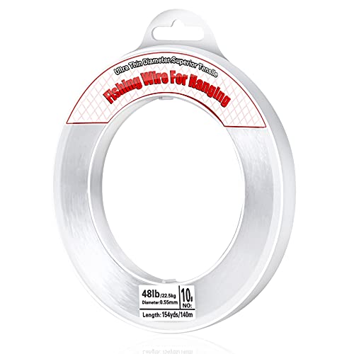 Clear Fishing Wire, Acejoz 656FT Fishing Line Clear Invisible Hanging Wire Strong Nylon String Supports 40 Pounds for Balloon Garland Hanging Decorations - style: 0.55mm, 460ft, 48lb