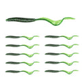 Eupheng Twist Tail Swimbait Fishing Lure, 2.3in/2.7in/4in/5.5in 100PCS Grub Saltwater Fishing Soft Bait Trailer for Bass Crappie Fishing - size: 5.5in(14cm)-10PCS-Neon Yellow
