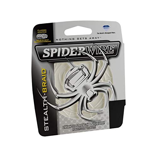 SpiderWire Stealth® Translucent Braided Fishing Line, 8lb | 3.6kg, 125yd | 114m Fishing Line, Suitable for Saltwater and Freshwater Environments