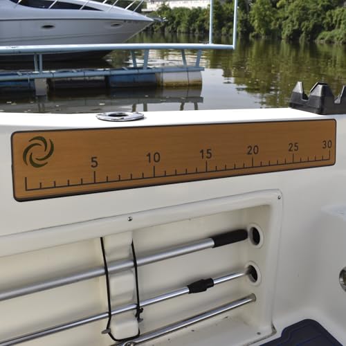 30" Fish Ruler for Boats, 32x5 EVA Foam Measurement Board with Peel and Stick Adhesive Backing, Easy-to-Read Fish Sizing Ruler for Boats, Yachts, Kayaks, and Personal Watercraft (Mocha) - color: Mocha