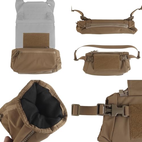 2 in 1 Handwarmer & Tactical Drop Pouch/Waist Bag. Plate Carrier Vest Chest Rig Hook Loop Dangler or 26-52 in Buckle Strap EDC Fanny Pack, Muff for Winter Outdoor/Camping/Hunting/Football/Fishing - color: CB