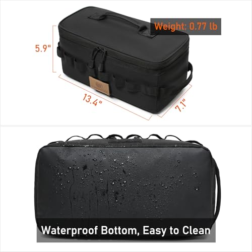 Tactical Camping Storage Bag 9L Tactical Utility Tote Bag Camping Cookware Organizer Trunk Organizer - color: Black